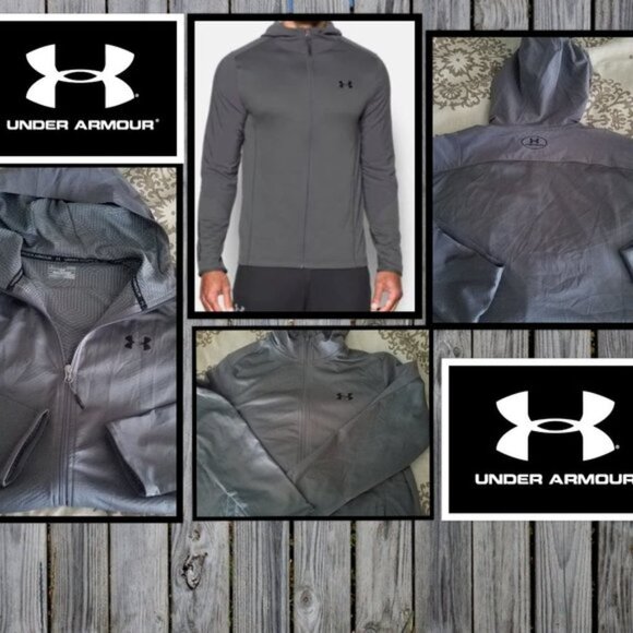 Under Armour Full Zip Hooded Jacket with Pockets Large - Picture 6 of 12